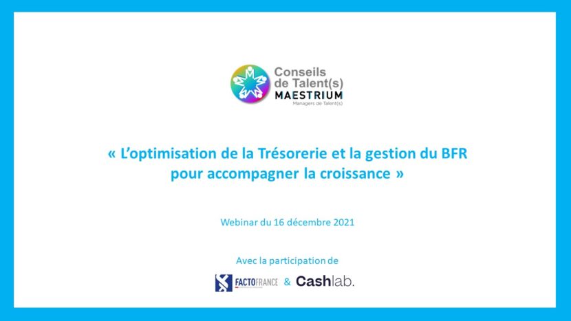 Webinar Managers de Transition - Optimisation du BFR